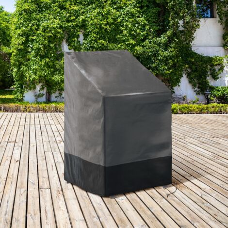 Funda protectora para 4 a 6 sillas de jardín apilables de 70 x 70 x 120 cm