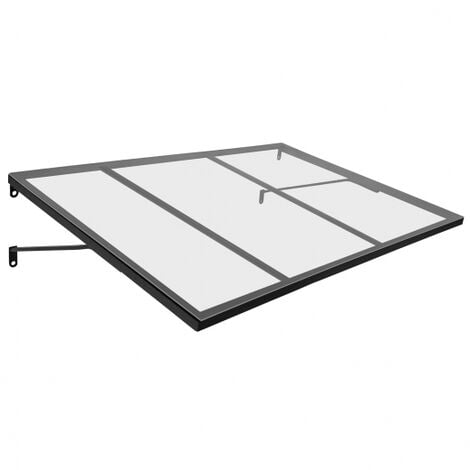 MonsterShop - Toldo de Cristal 144cm x 80cm en Acero Inoxidable para Puertas  Externas Marquesina Puerta Exterior Cobertizo Funda Cubierta para Puerta  con llave Soportes Abrazaderas + Pernos GRATIS