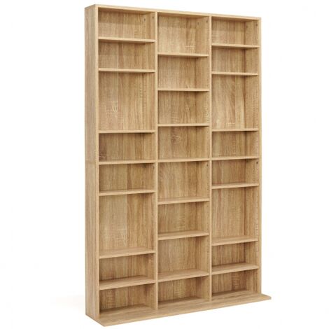 Estantería pequeña para libros: estantería de madera de 3 niveles,  estantería industrial con protección de bordes, estantes estrechos de  metal