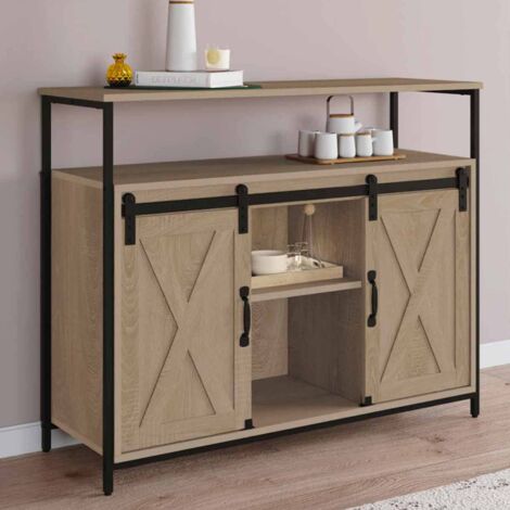 QUEBEC diseño industrial 2 puertas correderas granero aparador 100 cm