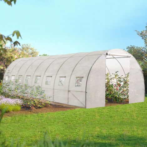 24M² invernadero túnel de jardín blanco DES ANDES 8x3M gama hortalizas