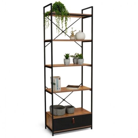 CHICAGO estantería de diseño industrial de 5 niveles con cajón