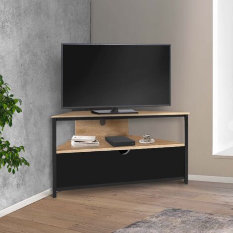 Mueble TV BOSTON con mueble industrial negro 113cm