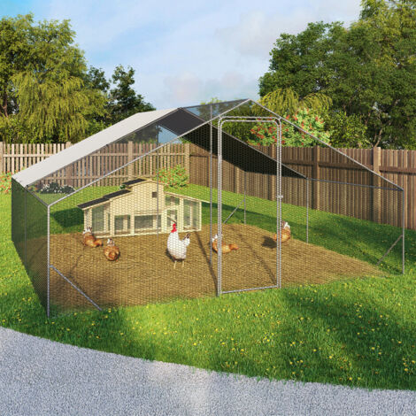 Corral de 16 m² con cerramiento de malla de acero galvanizado de 4x4 M (1/5)