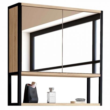 DETROIT mueble alto de baño con espejo, diseño industrial
