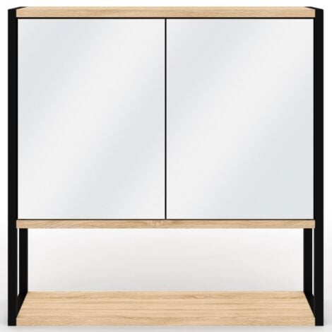 DETROIT mueble alto de baño con espejo, diseño industrial