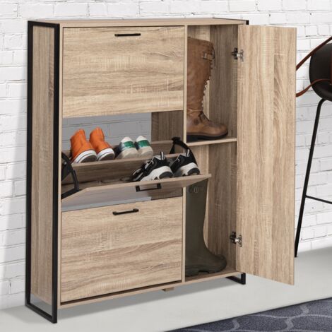 Mueble zapatero LUIS 4 puertas incluido 1 armario de diseño industrial