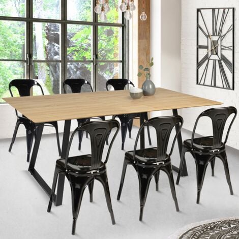 HAVANA mesa de comedor extensible 6-8 personas diseño industrial 150/180 cm