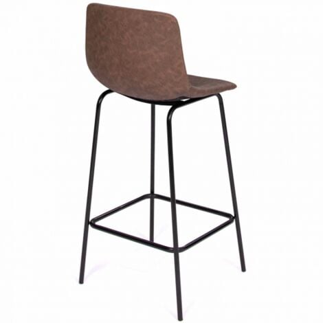 Lote de 4 taburetes de bar vintage marrones SPRING