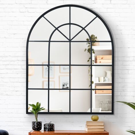 Espejo arco de cristal de diseño industrial 80x100 cm (1/5)