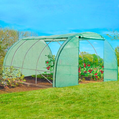 Lona de recambio 130 gr/m² para invernadero 12m² verde 4 estaciones ZEBRA