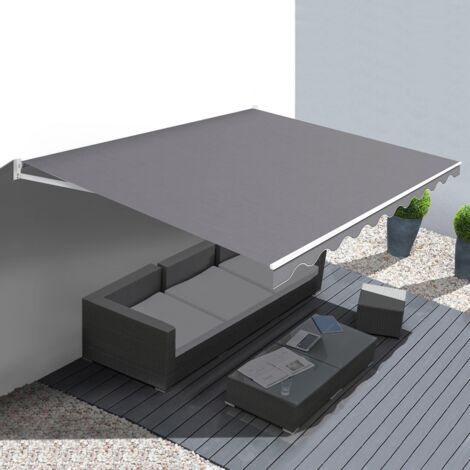 Toldo manual 3.80x3 M gris antracita