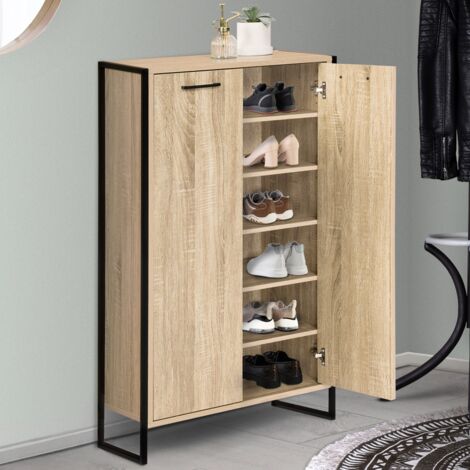 Mueble zapatero LUIS Armario de diseño industrial de 2 puertas