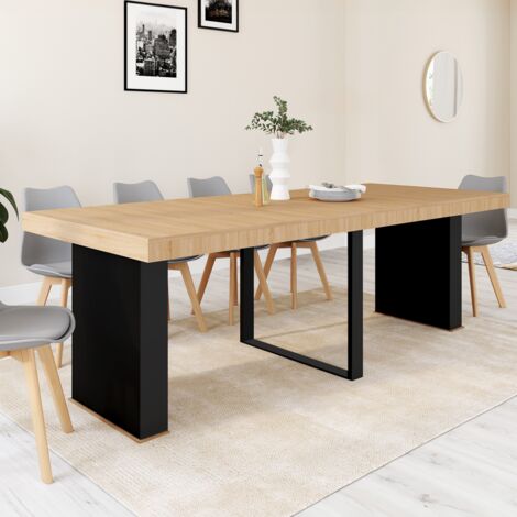 Consola extensible EDEN 10 personas 235 cm madera y negro