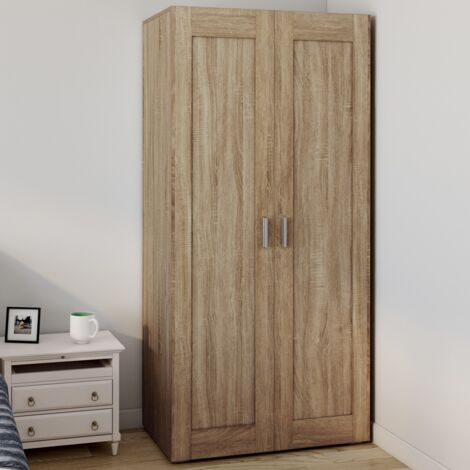 Armario de haya VITO de 2 puertas 80 cm con estantes de capacidad maxi (1/5)