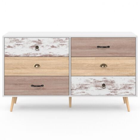 BAHIA XXL Arcón de 6 cajones 140 cm Escandinavo