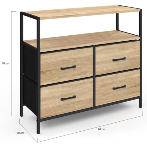 Organizador Baúl de Tela Plegable con Divisiones 30x30x60 cm - Real Plaza