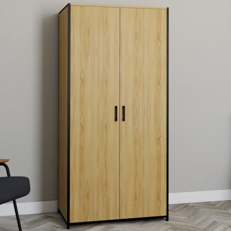 Armario de 2 puertas DETROIT 80 cm con estantes de máxima capacidad