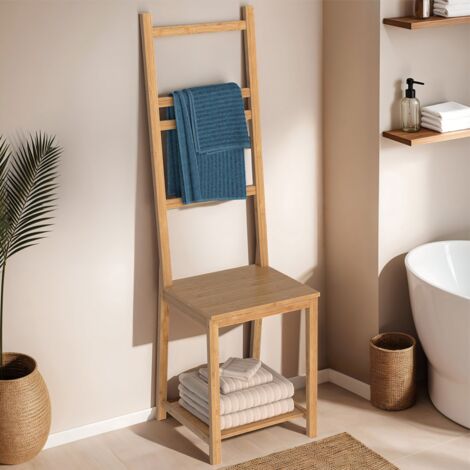Silla toallero de 4 niveles LANA de bambú (1/5)