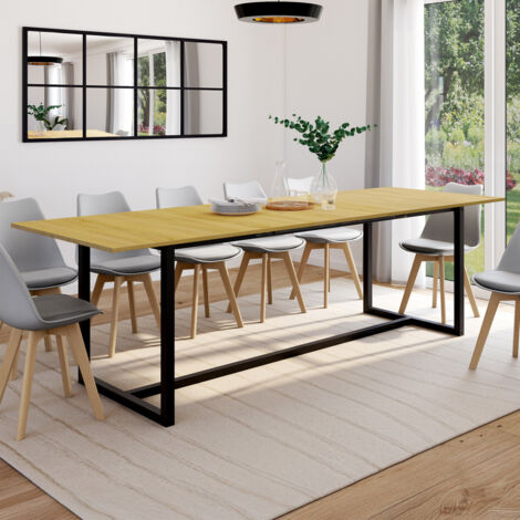DETROIT mesa de comedor rectangular extensible 8-12 personas 200-250 cm