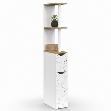 Mueble de tocador WILLY 2 puertas terrazo y haya