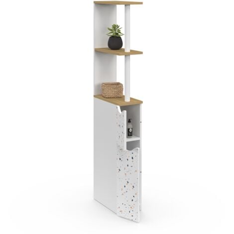 Mueble de tocador WILLY 2 puertas terrazo y haya