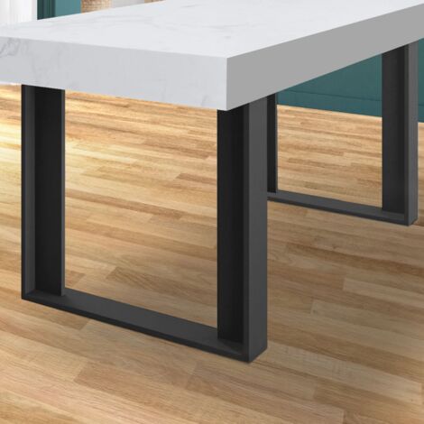 Lote de 2 patas de mesa cuadradas negras PHOENIX 75 cm