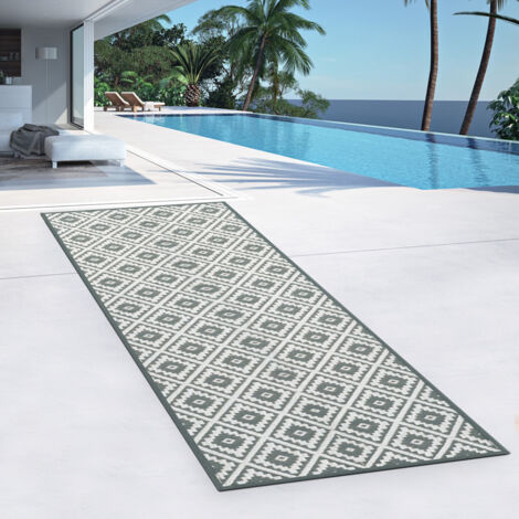 Alfombra exterior BAHAMAS gris 80 x 250 CM