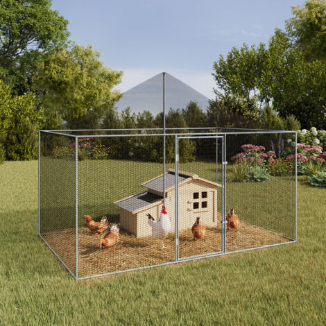 Pajarera de 6 m² Corral de 3 x 2 M para animales de corral