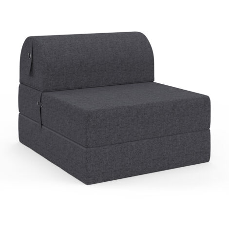 Idmarket - Sillón escandinavo olan cabriolet en tejido gris antracita