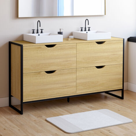 Lavabo doble DETROIT 4 cajones diseño industrial