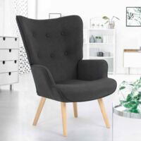 Sillón escandinavo IVAR en tejido gris antracita