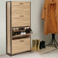 Mueble zapatero de diseño industrial LUIS de 4 puertas