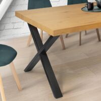 Lote de 2 patas de mesa forma X 72x73 cm diseño industrial