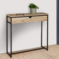 DETROIT consola de diseño industrial de 1 cajón