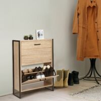 Mueble zapatero de diseño industrial LUIS de 2 puertas
