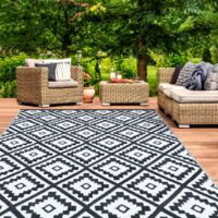 Alfombra exterior BAHAMAS negra 160 x 260 CM