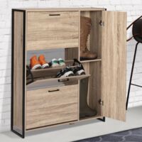 Mueble zapatero LUIS 4 puertas incluido 1 armario de diseño industrial