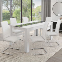 Lote de 6 sillas de comedor MIA blancas