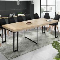 Consola extensible TORONTO, 14 plazas, 300 cm, diseño industrial