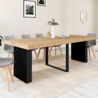Consola extensible EDEN 10 personas 235 cm madera y negro