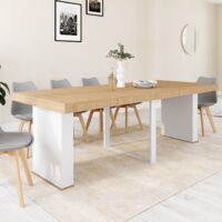 Consola extensible EDEN 10 personas 235 cm madera y blanco
