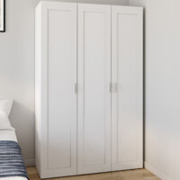 VITO Armario 3 puertas blanco 120 cm Armario con estantes