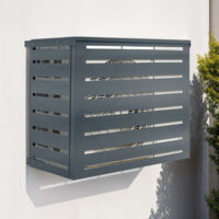 Cubierta metálica gris carbón para unidad exterior de aire acondicionado 95 x 48 x 80 cm