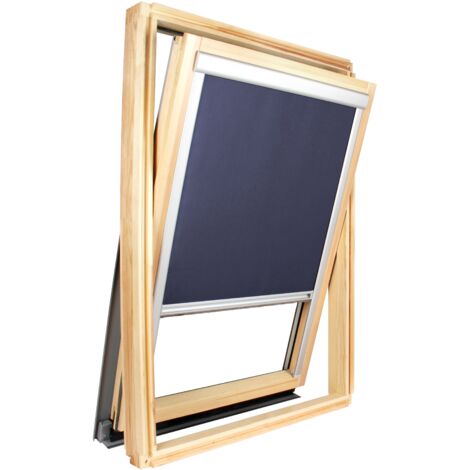 Estor opaco compatible Roto ® - Vidrio Al 63.5 x 40 cm Azul