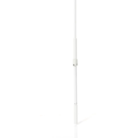 Varilla para manivela hexagonal Ø 10mm acero lacado blanca Lg total 1200mm