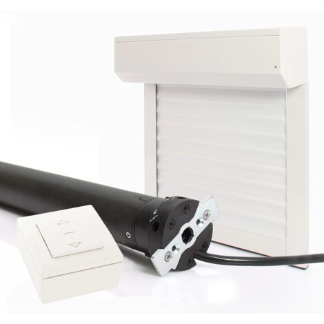 Persiana Enrollable Recortable Cableado ALU Blanco Al 100 x An 80 cm (1/3)