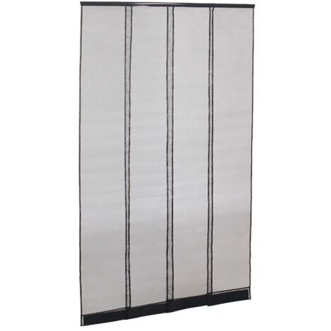 Mosquitera cortina para puerta Uso intensivo An 100 x Al 230 cm Negro