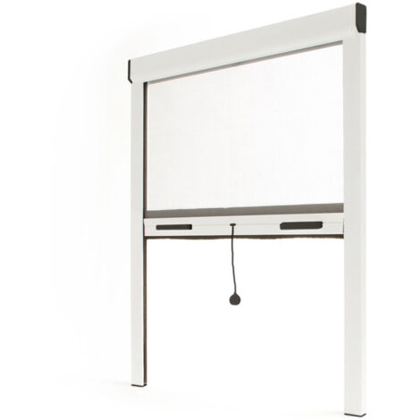 Mosquitera Enrollable Recortable de Aluminio - Ancho 150 x Alto 230 cm - Color Blanco - Para Ventana - Fácil Instalación