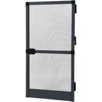 Mosquitera Puerta Abatible en Aluminio - Al 215 x An 100 cm - Gris